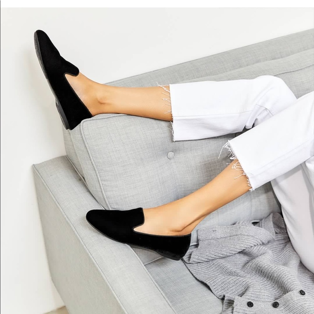 Black suede birdies like new